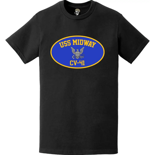 USS Midway (CV-41) Aircraft Carrier Emblem T-Shirt Tactically Acquired   