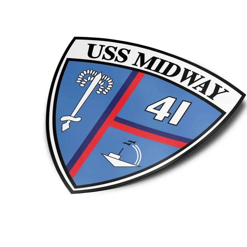 USS Midway (CV-41) Die-Cut Vinyl Sticker Decal