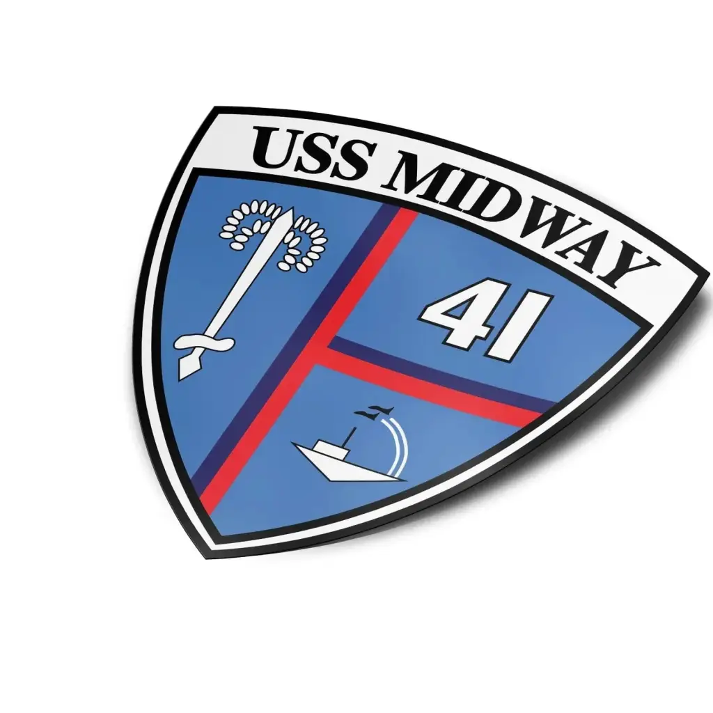 USS Midway (CV-41) Die-Cut Vinyl Sticker Decal Tactically Acquired   