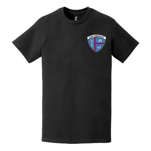USS Midway (CV-41) Left Chest Logo Emblem T-Shirt Tactically Acquired   