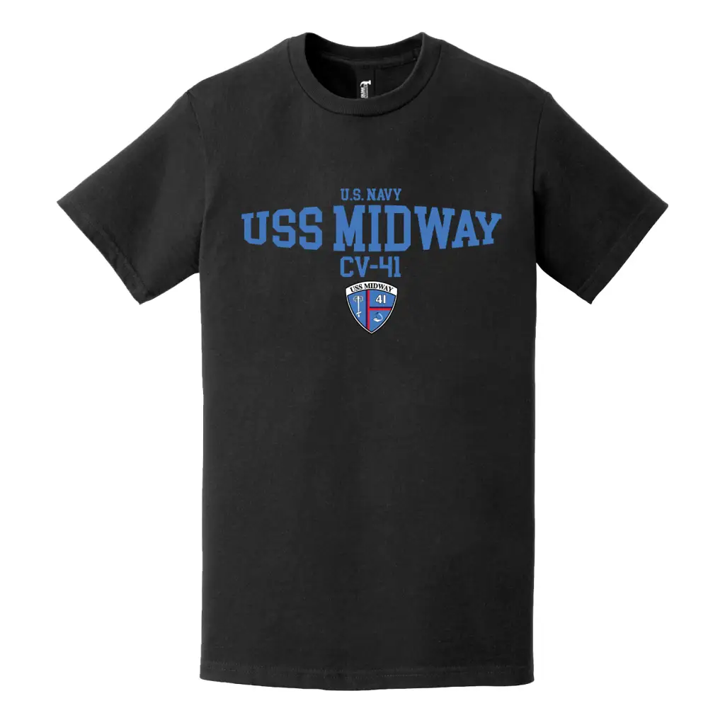 USS Midway (CV-41) Modern Logo Design T-Shirt Tactically Acquired   