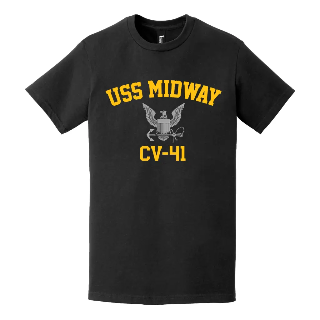 USS Midway (CV-41) Navy Eagle T-Shirt Tactically Acquired   