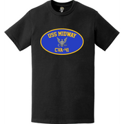 USS Midway (CVA-41) Aircraft Carrier Emblem T-Shirt Tactically Acquired   