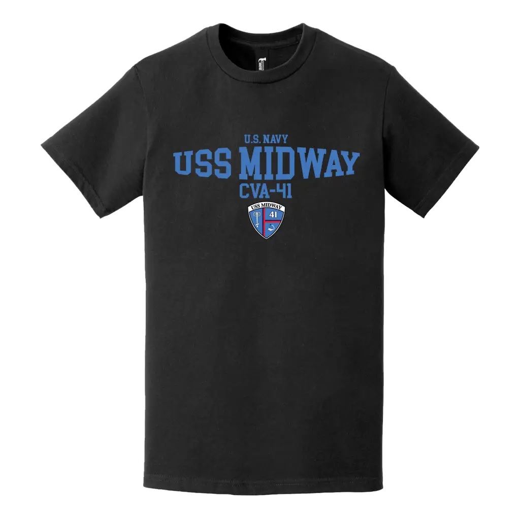 USS Midway (CVA-41) Modern Logo Design T-Shirt Tactically Acquired   