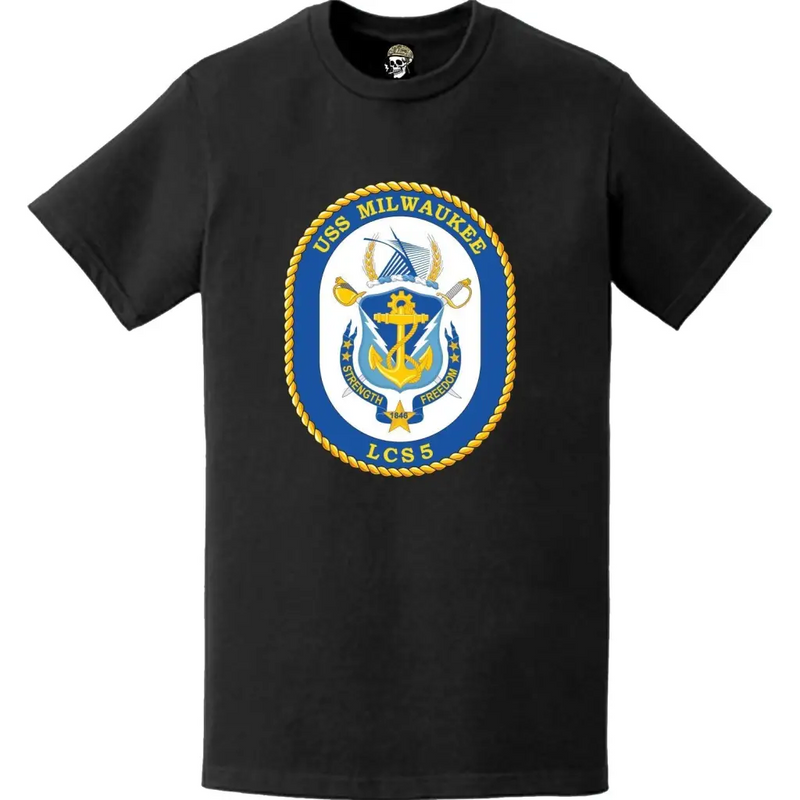 USS Milwaukee (LCS-5) Ship's Crest Logo Emblem T-Shirt