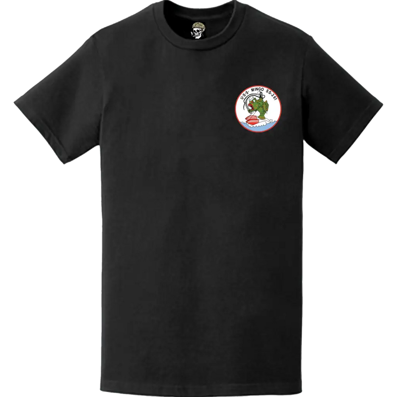 USS Mingo (SS-261) Submarine Left Chest Logo Emblem T-Shirt