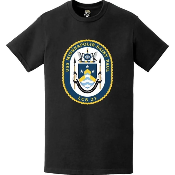 USS Minneapolis-Saint Paul (LCS-21) Ship's Crest Logo Emblem T-Shirt Tactically Acquired   