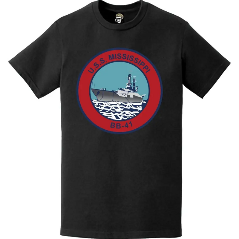 USS Mississippi (BB-41) Battleship Logo Emblem T-Shirt