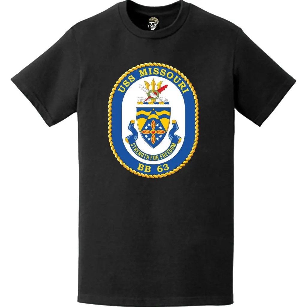 Uss Missouri Bb 63 Battleship Logo Emblem T Shirt