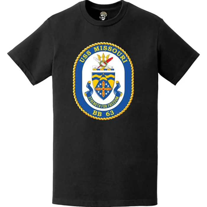 USS Missouri (BB-63) Battleship Logo Emblem T-Shirt Tactically Acquired   