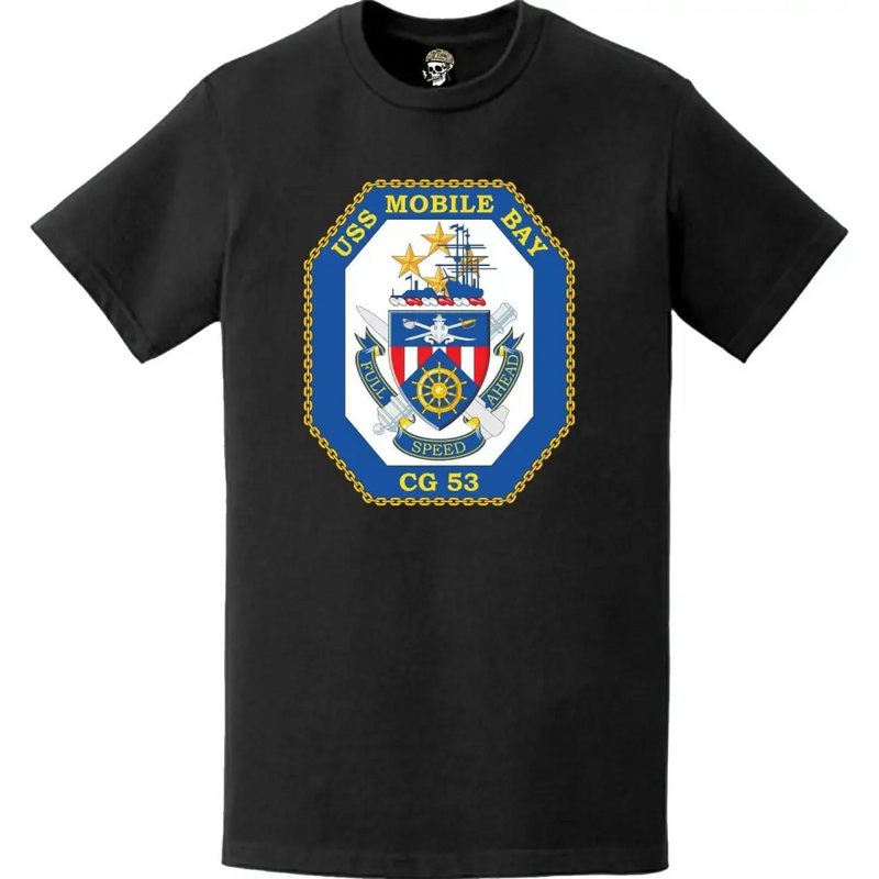 USS Mobile Bay (CG-53) Ship's Crest Logo T-Shirt