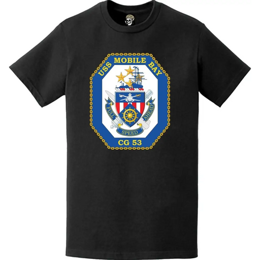 USS Mobile Bay (CG-53) Ship's Crest Logo T-Shirt Tactically Acquired   