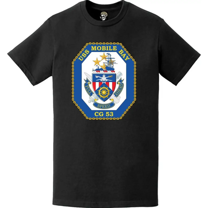 USS Mobile Bay (CG-53) Ship's Crest Logo T-Shirt Tactically Acquired   