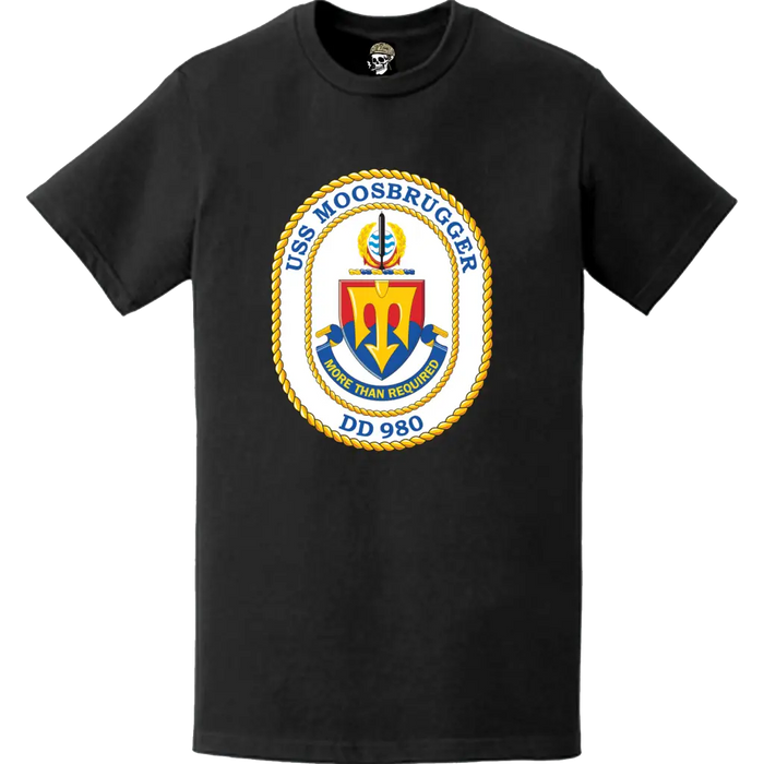 USS Moosbrugger (DD-980) Ship's Crest Logo T-Shirt Tactically Acquired   