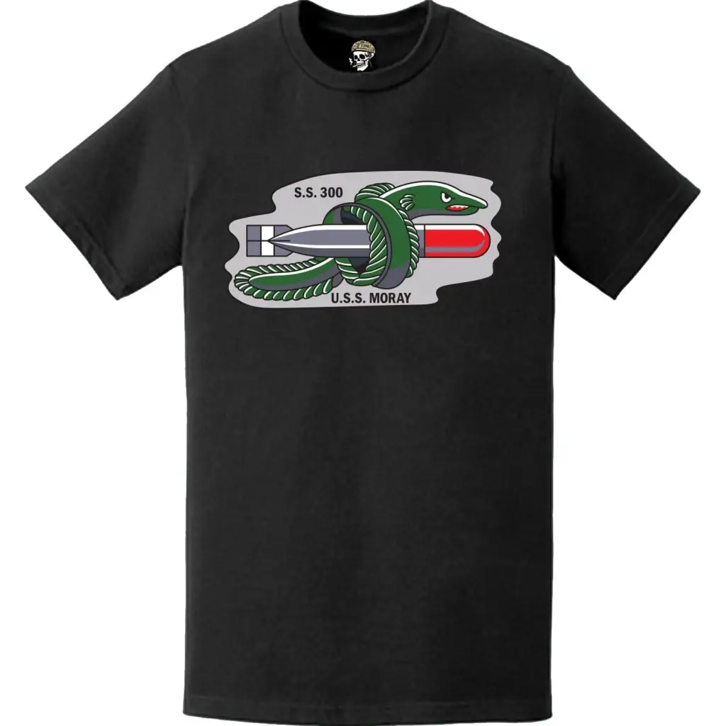 USS Moray (SS-300) Submarine Logo Emblem Crest T-Shirt Tactically Acquired   