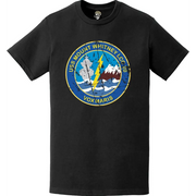 USS Mount Whitney (LCC-20) Ship's Crest Distressed Emblem T-Shirt Tactically Acquired   