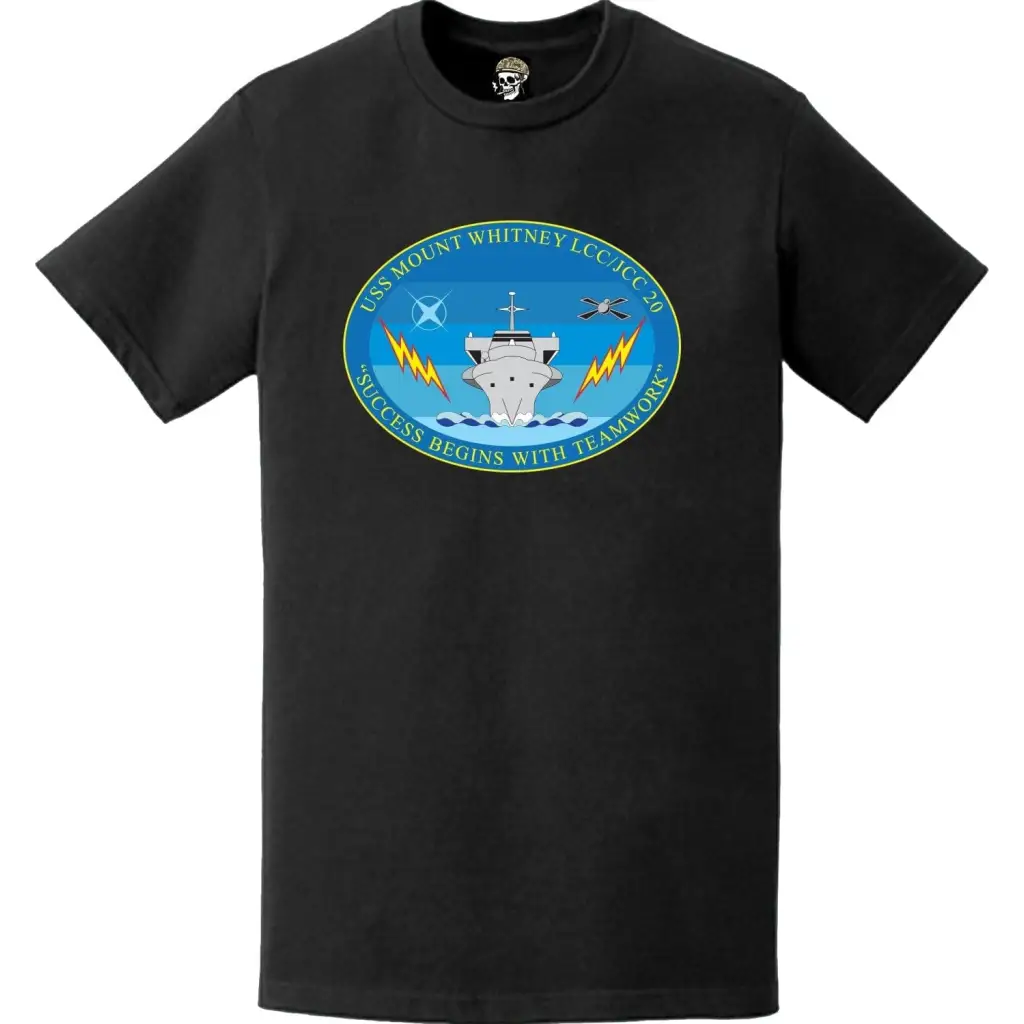 USS Mount Whitney (LCC-20) Ship's Crest Emblem T-Shirt Tactically Acquired   