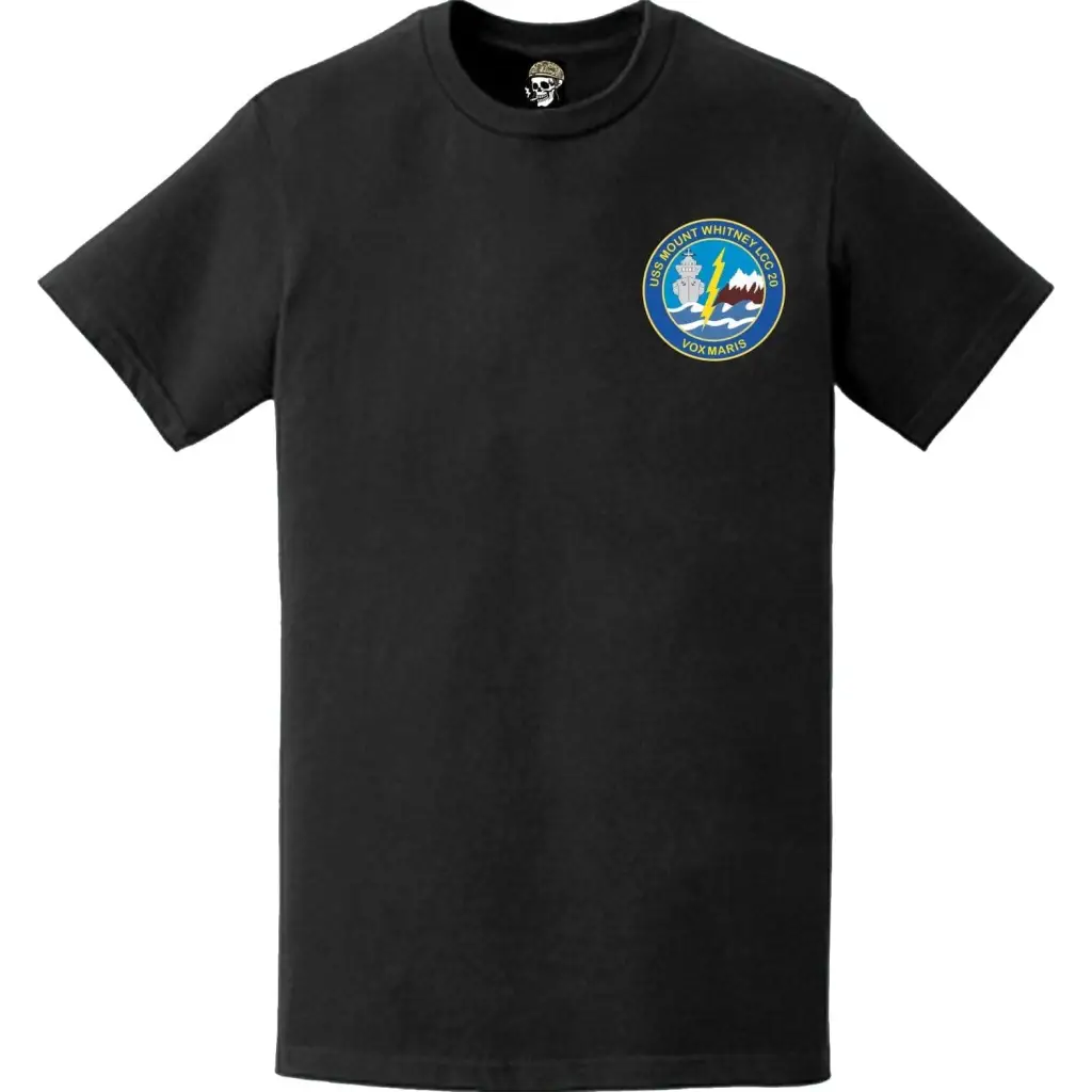 USS Mount Whitney (LCC-20) Ship's Crest Left Chest T-Shirt Tactically Acquired   