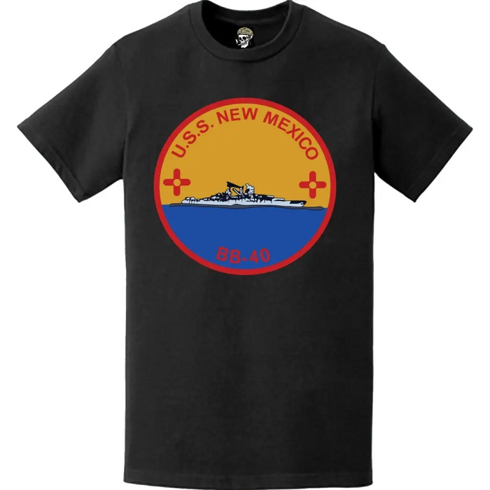USS New Mexico (BB-40) Battleship Logo Emblem T-Shirt Tactically Acquired   