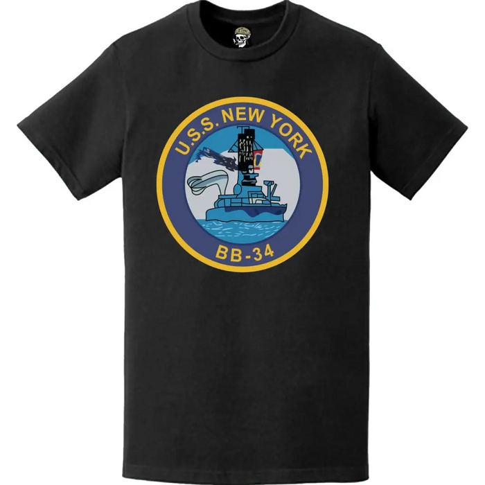 USS New York (BB-34) Battleship Logo Emblem T-Shirt Tactically Acquired   