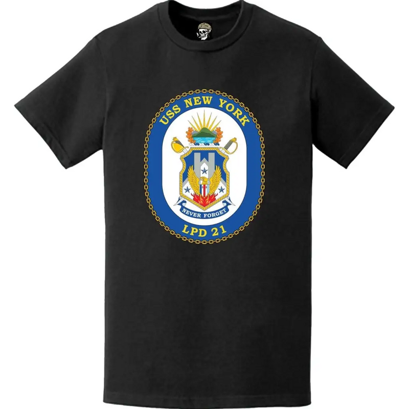 USS New York (LPD-21) Ship's Crest Emblem T-Shirt