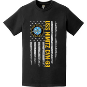 USS Nimitz (CVN-68) American Flag T-Shirt Tactically Acquired   