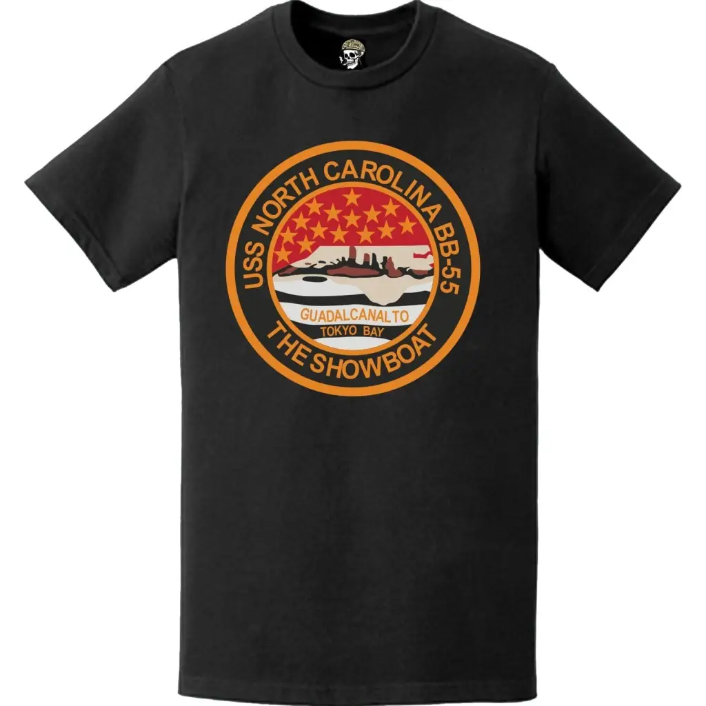 USS North Carolina (BB-55) Battleship Logo Emblem T-Shirt Tactically Acquired   