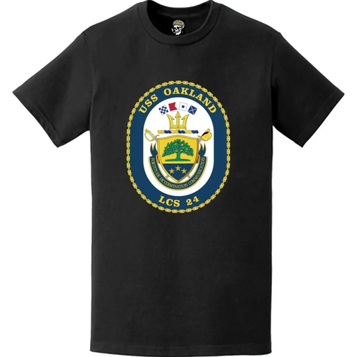 USS Oakland (LCS-24) Ship's Crest Logo Emblem T-Shirt Tactically Acquired   