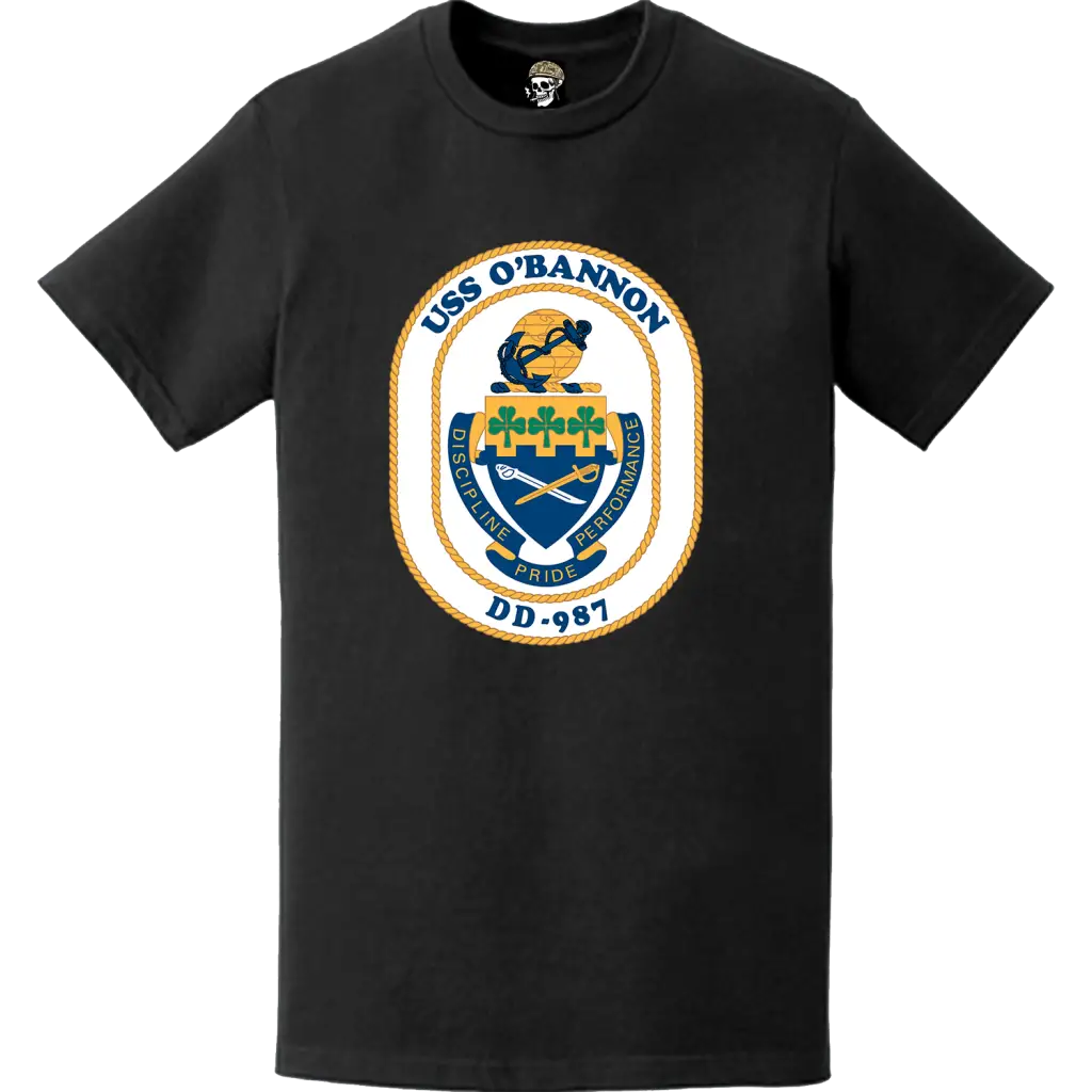 USS O'Bannon (DD-987) Ship's Crest Logo T-Shirt Tactically Acquired   