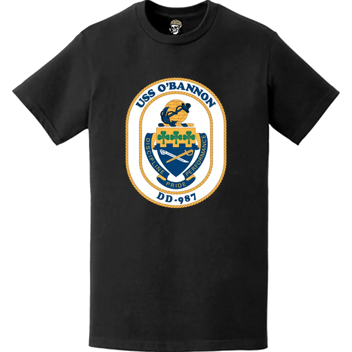 USS O'Bannon (DD-987) Ship's Crest Logo T-Shirt Tactically Acquired   