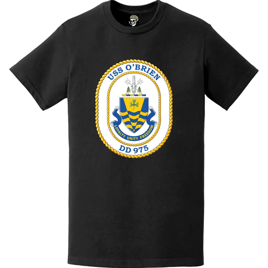 USS O'Brien (DD-975) Ship's Crest Logo T-Shirt Tactically Acquired   