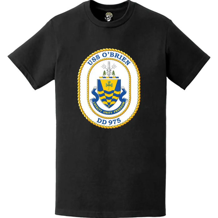 USS O'Brien (DD-975) Ship's Crest Logo T-Shirt Tactically Acquired   