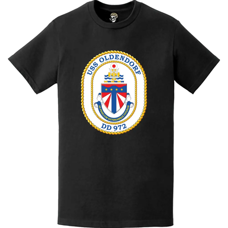 USS Oldendorf (DD-972) Ship's Crest Logo T-Shirt