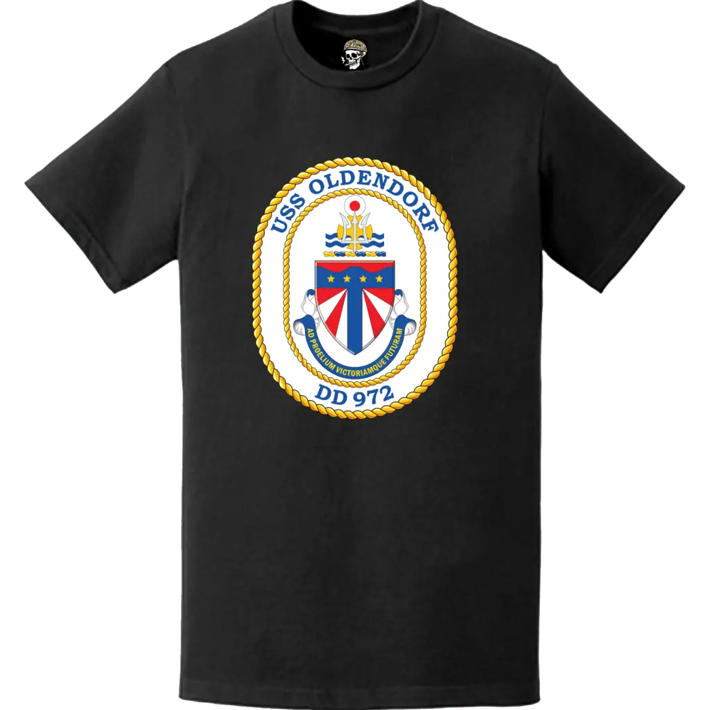 USS Oldendorf (DD-972) Ship's Crest Logo T-Shirt Tactically Acquired   