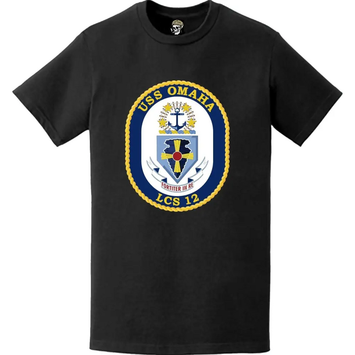 USS Omaha (LCS-12) Ship's Crest Logo Emblem T-Shirt Tactically Acquired   