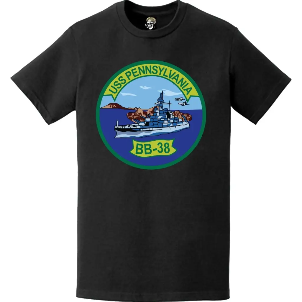 USS Pennsylvania (BB-38) Battleship Logo Emblem T-Shirt Tactically Acquired   