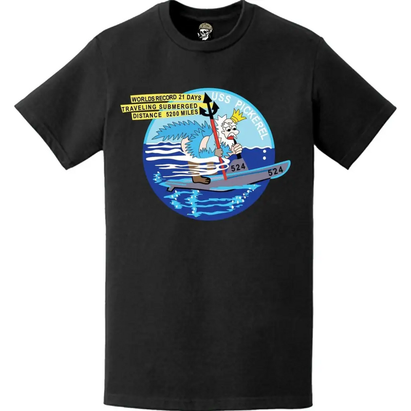 USS Pickerel (SS-524) Submarine Logo Emblem Crest T-Shirt