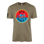 USS Piper (SS-409) Tench-Class Submarine T-Shirt - Coyote Brown