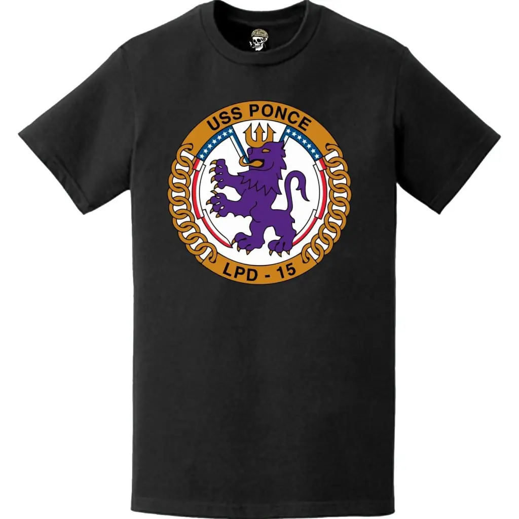 USS Ponce (LPD-15) Ship's Crest Emblem T-Shirt Tactically Acquired   