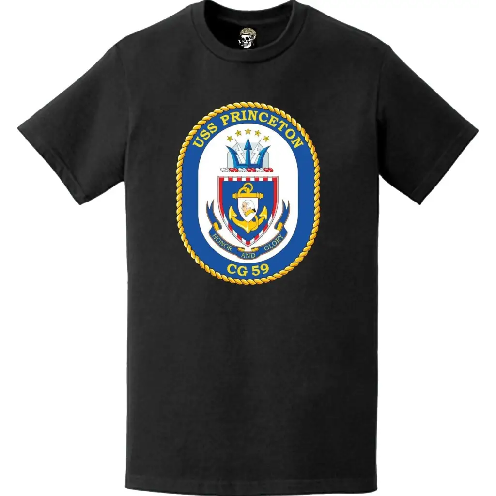 USS Princeton (CG-59) Ship's Crest Logo T-Shirt Tactically Acquired   