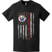 USS Princeton (CVS-37) Patriotic Ship's Crest Logo American Flag T-Shirt Tactically Acquired   