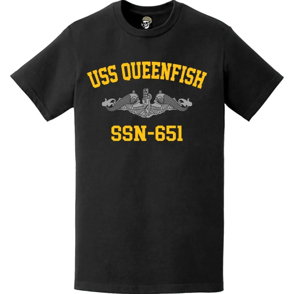 USS Queenfish (SSN-651) Submarine T-Shirt Tactically Acquired   