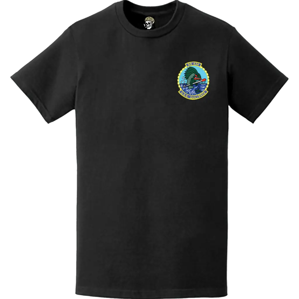 USS Quillback (SS-424) Submarine Left Chest Logo Emblem T-Shirt Tactically Acquired   
