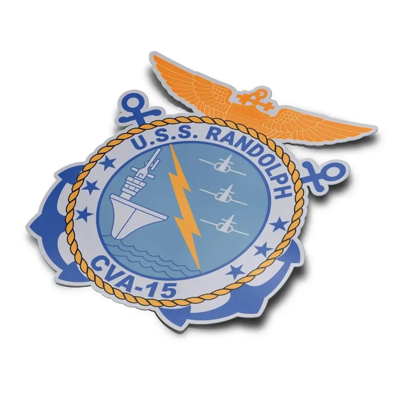 USS Randolph (CVA-15) Die-Cut Vinyl Sticker Decal