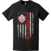 USS Ranger (CV-61) Patriotic Ship's Crest Logo American Flag T-Shirt Tactically Acquired   