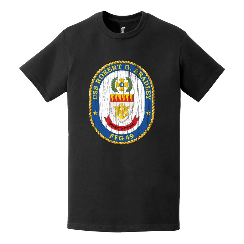 USS Robert G. Bradley (FFG-49) Logo Distressed T-Shirt