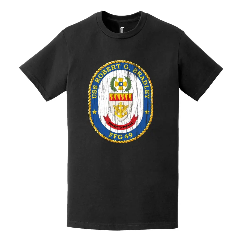 USS Robert G. Bradley (FFG-49) Logo Distressed T-Shirt Tactically Acquired   