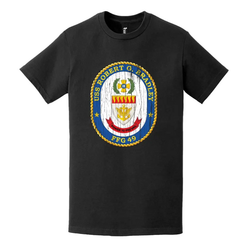 USS Robert G. Bradley (FFG-49) Logo Distressed T-Shirt Tactically Acquired   