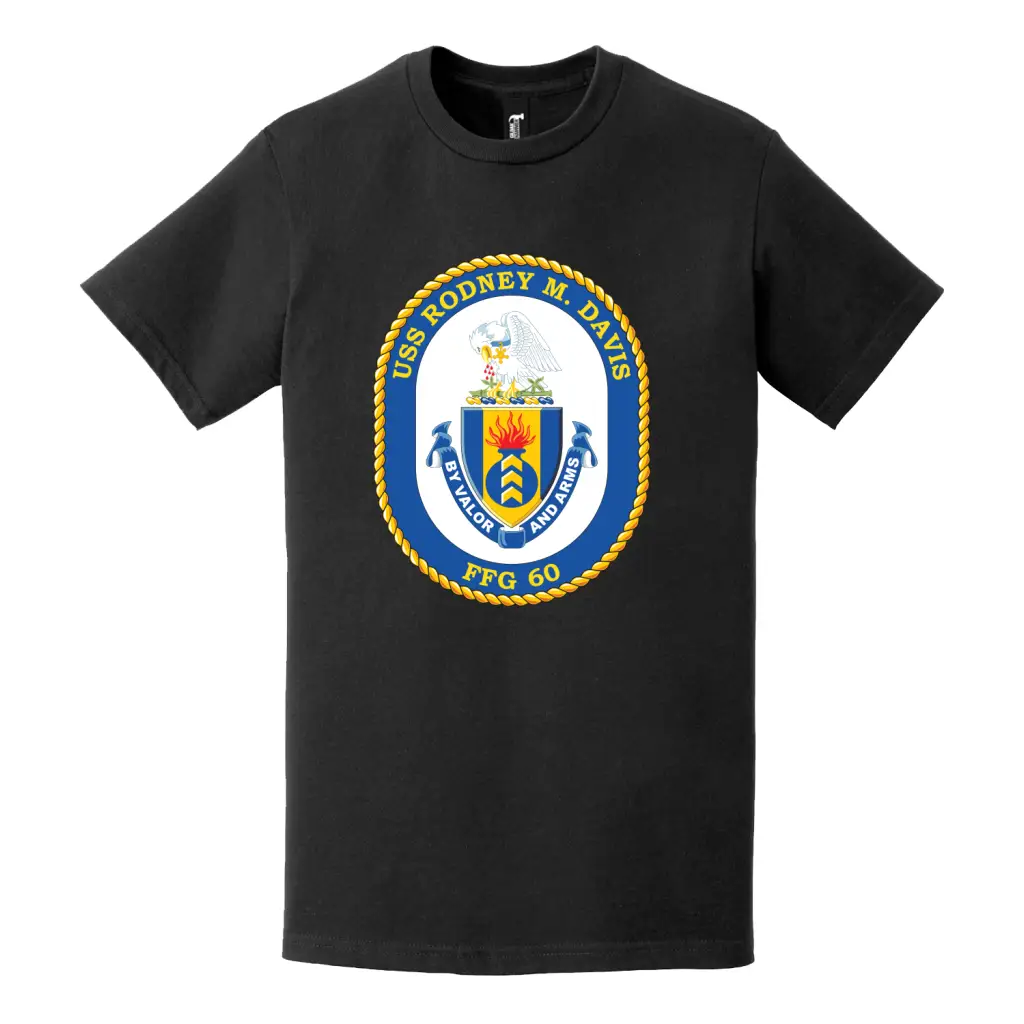 USS Rodney M. Davis (FFG-60) Logo Emblem T-Shirt Tactically Acquired   