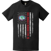 USS Ronald Reagan (CVN-76) American Flag T-Shirt Tactically Acquired   